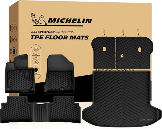 Michelin Vehicle Mats, Premier Series All-Weather TPE Custom Fit Liner for 2023-2026 Kia Sportage Gas Floor Mats, Not Fit Hybrid or PHEV (6 Piece)