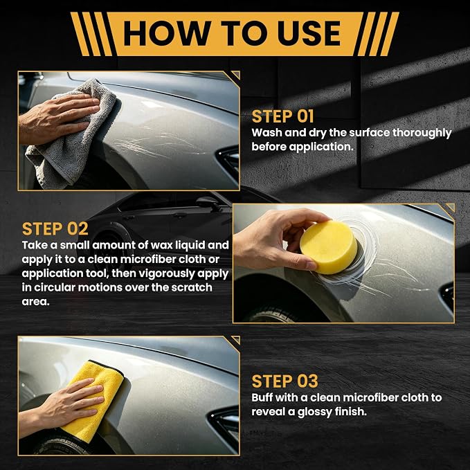 Car Scratch Remover - Wax & Polishing Compound for Paint Repair, Eliminate Swirls & Scratches, Restore Shine (100mL)
