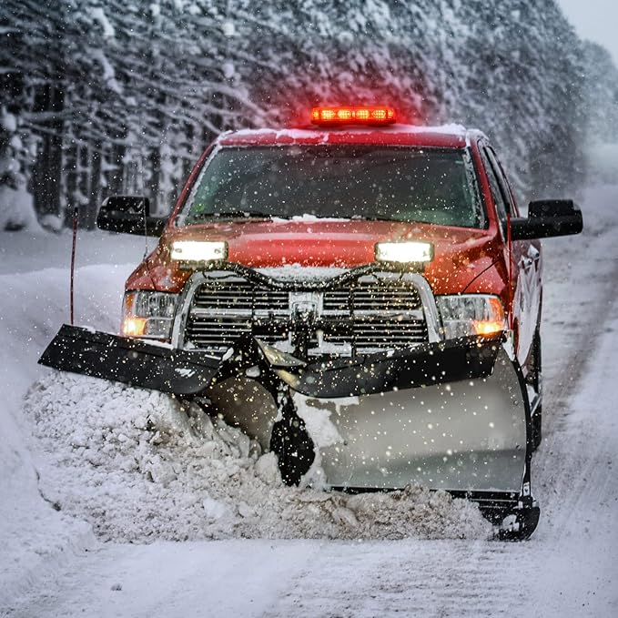 Nilight 12 Inch Roof Top Strobe Lights 48LED Hazard Light Emergency Safety Warning LED Flashing Bar Magnetic Mount 12V 24V Cars Trucks Tractors Snow Plows Construction Vehicles