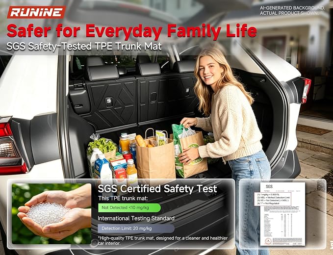 Floor Mats for Toyota RAV4 2019-2023 2024 2025 (Not for Hybrid), All Weather Protection Custom Floor Mats Trunk Cargo and Car Windshield Cover Set for Car Accessories,Car Floor Liners Set