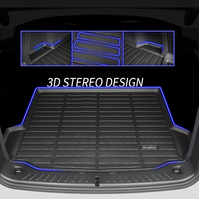 KELCSEECS® Floor Mats & Cargo Liner Custom for 2021-2025 2026 Range Rover Velar,All Weather Protection TPE Floor Liners Front & Rear Row Full Set Accessories Black