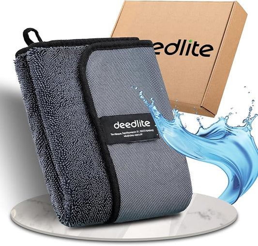 Deedlite Bath Shower Cleaning Cloths, Premium Car Drying Towel | Ultra Absorbent Twisted-Loop Design| Microfiber Towel for Car, Shower Cabin, Household