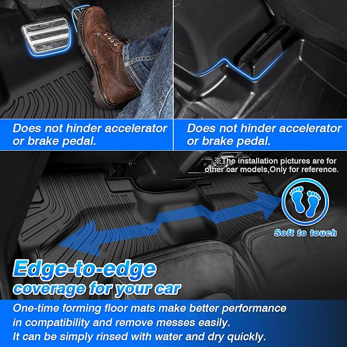 Cartist Ford Expedition max Floor Mats for 2025 2026 Expedition max (7 Seats) Accessories All-Weather Waterproof Car Floor Mats & Cargo Liner for Ford Expedition max 2025 2026