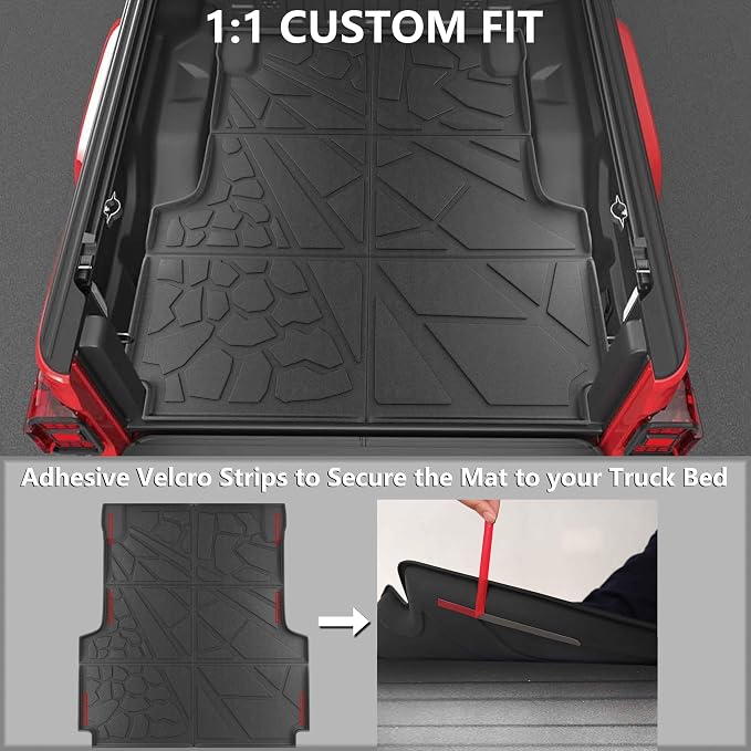 KARPAL Floor Mats & Truck Bed Mat for 2020-2025 2026 Jeep Gladiator JT, All Weather TPE Custom Fit Floor Liners Car Mats Accessories, Front & 2nd Row & Cargo Liner