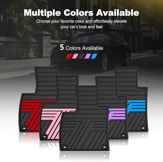 Floor Mats Fit for Honda Accord Sedan 2026 2025 2024 2023 (Gasoline & Hybrid), All Weather Protection Custom Fit Anti-Slip Floor Liners,1st & 2nd Row, Black