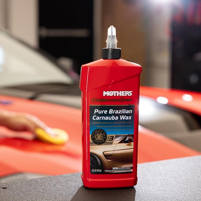 Mothers California Gold Pure Brazilian Carnauba Wax, 16 oz. (05750) | Ultimate Wax System Step 3, Delivers Deep Shine & Long-Lasting Protection, Enhances Richness & Depth for All Paints