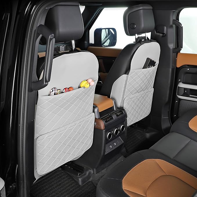 TAIKOO Seat Back Protector,Shields Seat Backs From Kicks and Adds Storage | kick mats back seat protector easy to install and clean, well-crafted, sturdy, durable and stylish.2 Pack