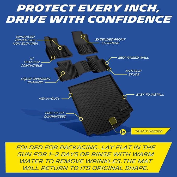 Michelin Vehicle Mats, All-Weather TPE Custom Fit Liner for 2026 Mazda CX-5 (4 Piece A), Premier