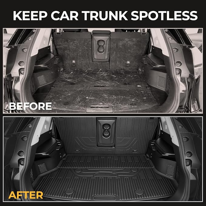 Floor Mats for Nissan Rogue 2014-2020, All Weather Floor Mats Trunk Cargo Liner and Door Sill Guards Accessories, Full Coverage Set (Not for Sport)