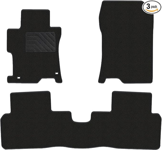 Carpet Floor Mats Fit for Honda Accord Sedan 2008-2012 | All Weather Custom Fit Floor Liners 1st & 2nd Row, Black (Not for Coupe)