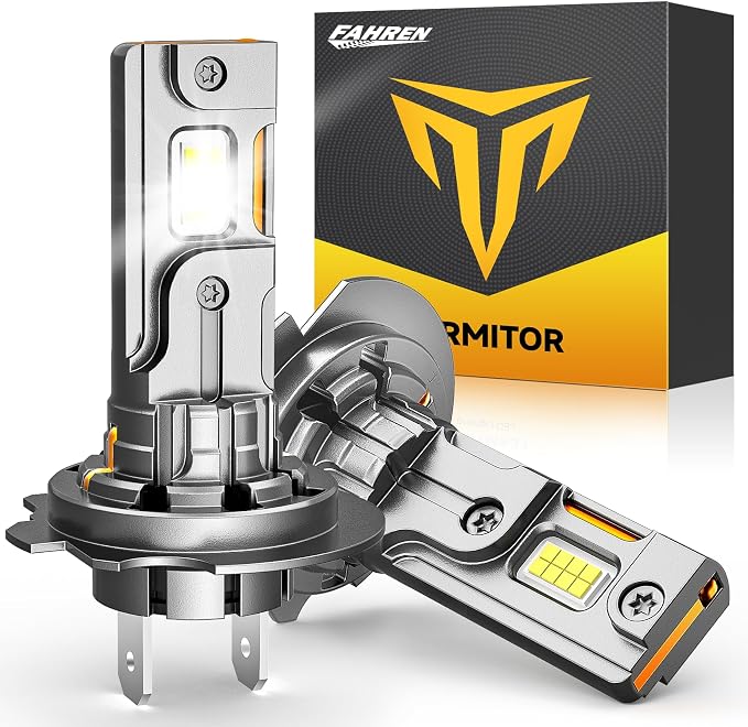 Termitor 2026 Upgraded H7 LED Bulbs, 100,000LM 1500% Brighter, 6500K Cool White, No Adapter Required, 70K+ Hours Lifespan, 1:1 Halogen Driving Bulbs, CanBUS Ready No Flickering, Plug N Play, Pack of 2