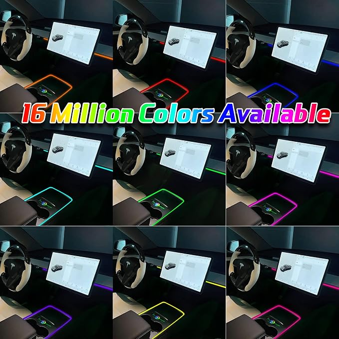 Tesla Model 3 Model Y Interior car Lights, RGB Neon Light Kits with APP and Remote Control, Tesla Ambient Lighting Accessories