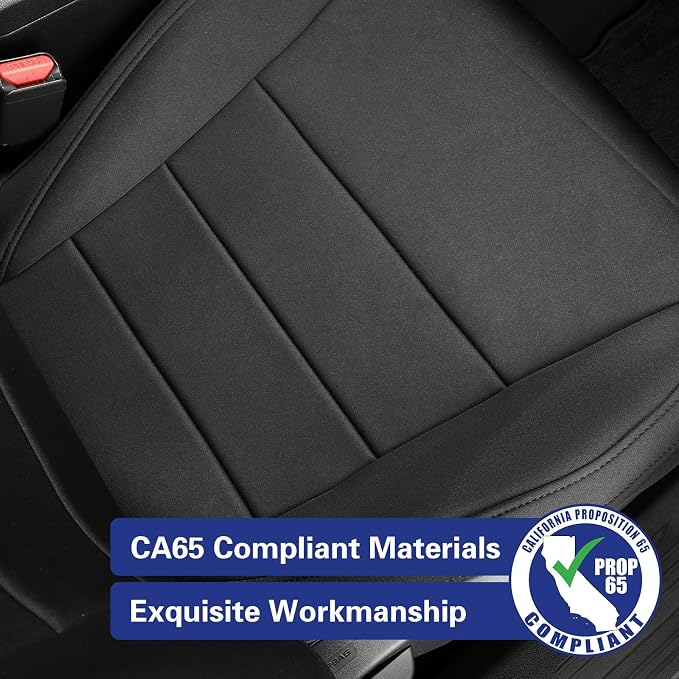 EKR Car Seat Covers Custom Fit for Toyota 4Runner(5 Seats) Full Set | for Toyota 4 Runner 2025-2026 Seat Covers for SUV,Full Wrap,Airbag Compatible,Waterproof Pet-resistant,Neoprene(Black)