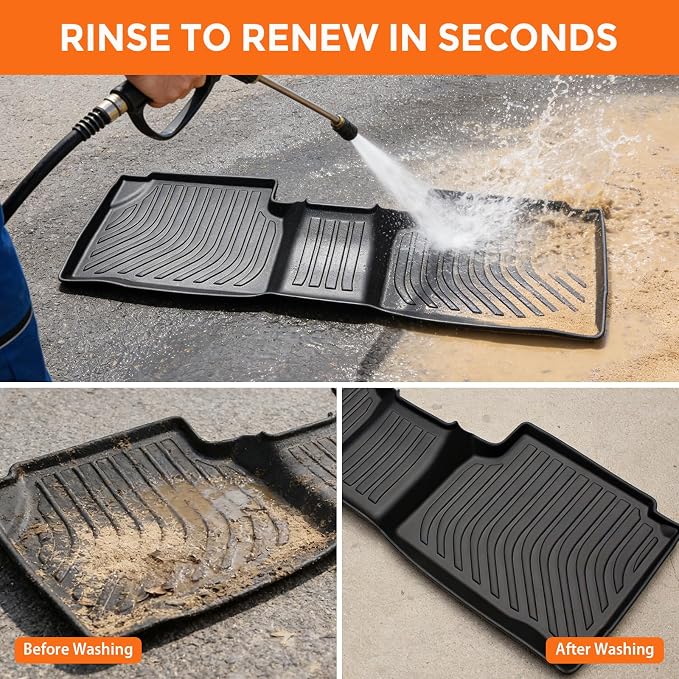 Floor Mats for Ford Escape Hybrid & Plug-in Hybrid 2020-2026 (Not for Gas) | Custom Fit Heavy Duty TPE All Weather Protection, Waterproof Non-Slip Black(Two-Row Floor Mats & Cargo Liner)