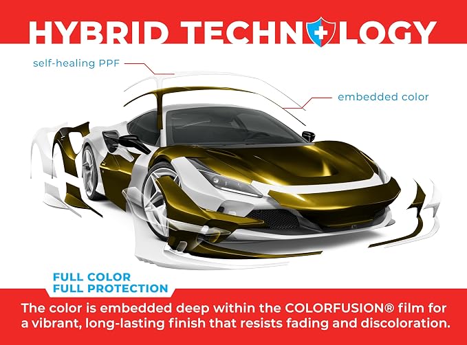 ColorFusion PPF by VViViD, Gloss Midnight Sun Dry Apply PPF Vinyl Car Wrap Roll 1.3ft x 5ft