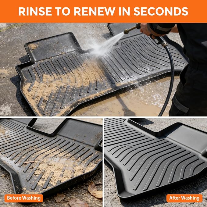 Floor Mats for Chevrolet Chevy Trailblazer FWD 2021-2026 | (Only Fit for Cargo in Upper Deck Position, Not for AWD), Heavy Duty TPE All Weather Protection (Floor Mats & Cargo Liner)