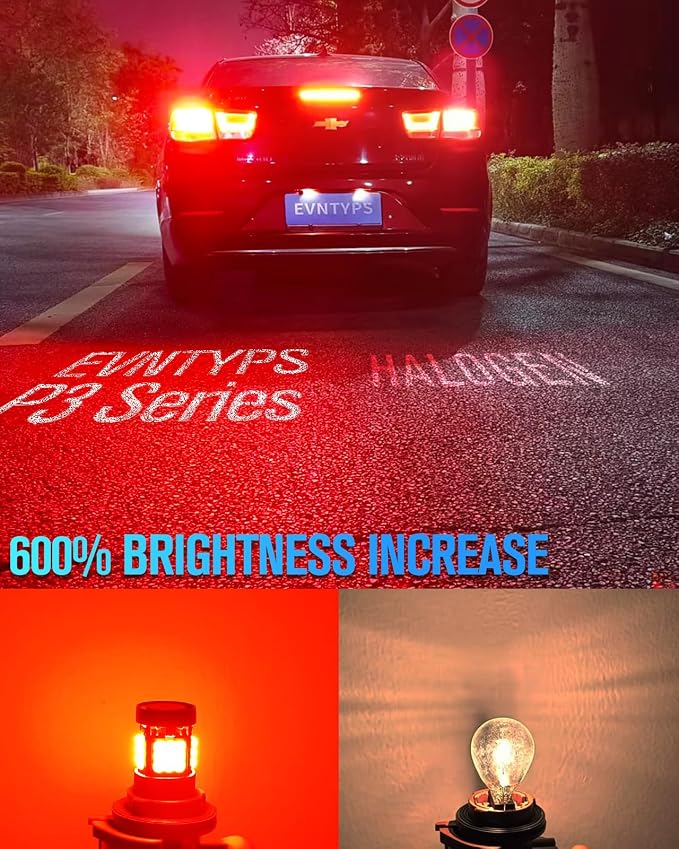 CANBUS 7440 7443 LED Brake Light Bulb with Built-in Resistor 7443R 7444 7440 LED Tail Light Bulb Red CANBUS Error Free,T20 W21W Lamps Replacement for Rear Stop Lights(2pcs)