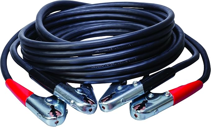 Southwire Road Power Commercial-Duty Booster Cable - Heavy Duty Design - Top & Side Post Compatible - Reliable Jump Start Tool - Tangle Free Automotive Jumper Cable - 2-Gauge - 25 Feet - Black