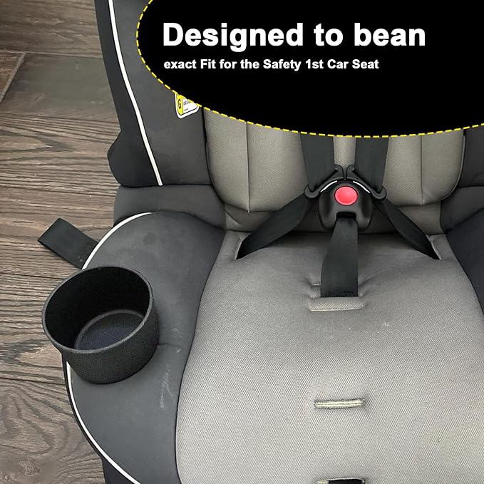 2PCS Car Seat Cup Holder Compatible with Safety 1st Everfit & Grow and Go, Maxi-COSI Pria, Cosco All-in-One - Black Single Cup Holder (Model #C6577)