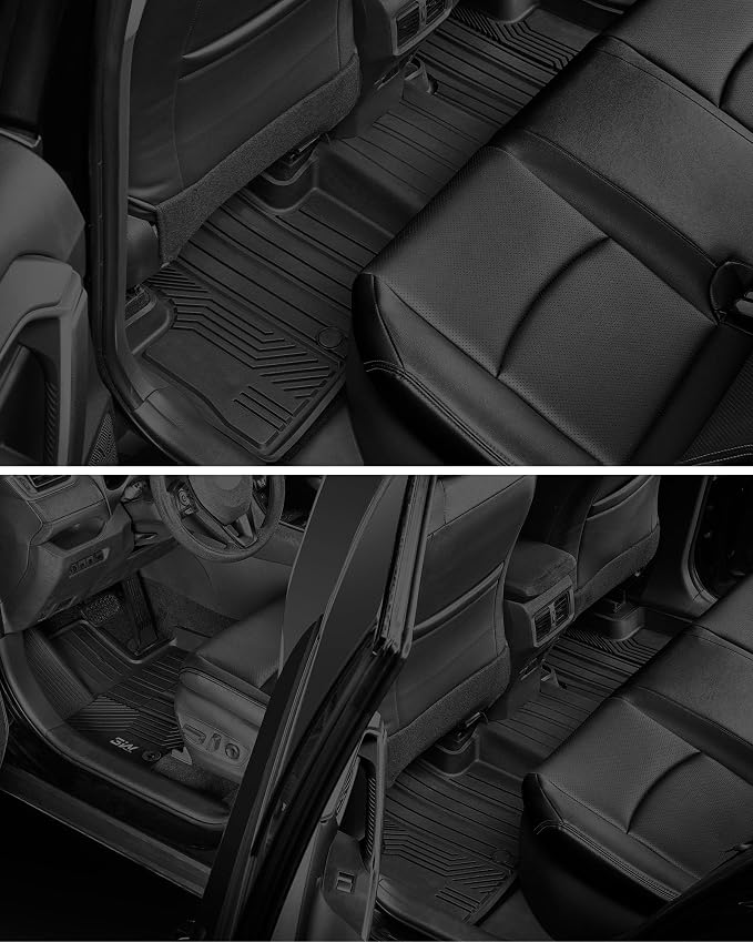 3W Floor Mats for Toyota RAV4 2019-2025, TPE All-Weather Custom Fit | Fits LE/XLE/Limited/TRD/Adventure trims, not for Hybrid/Prime/PHEV, custom fit, Premium TPE, raised edges trap dirt