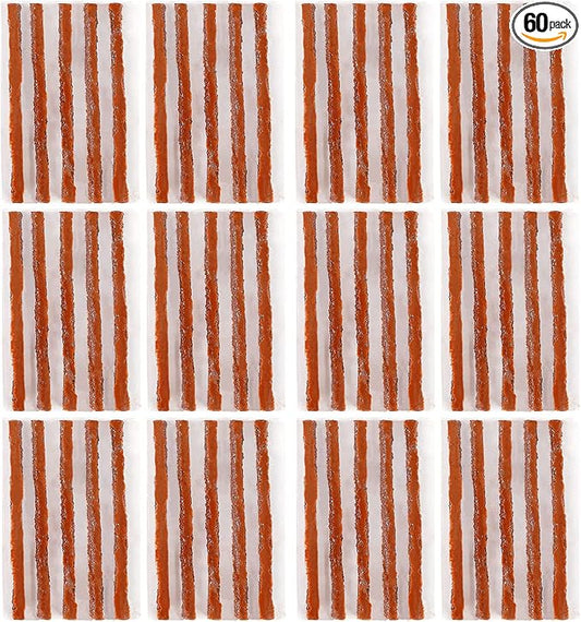 60 Pcs Tire Plugs Repair, Tire Repair Gum for Tubeless Puncture,Tires Strings Rubber Plug Tool for Car, RV, SUV, ATV, Motorcycle, Truck,Tractor