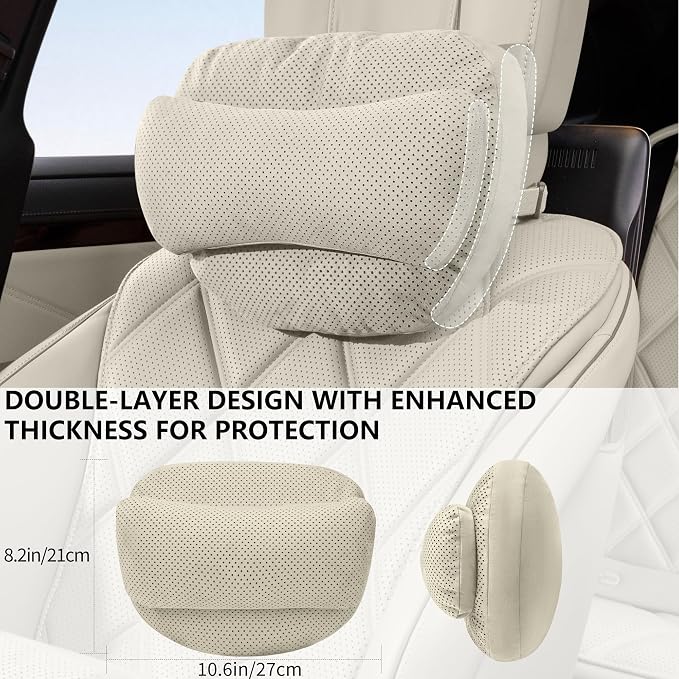 Car Neck Pillow, Soft Car Headrest Neck Rest Cushion for Driving | Comfortable Neck Pillow for Driving, Ergonomic Car Neck Support Pillow for Relieve Driving Fatigue, Universal for Car Office