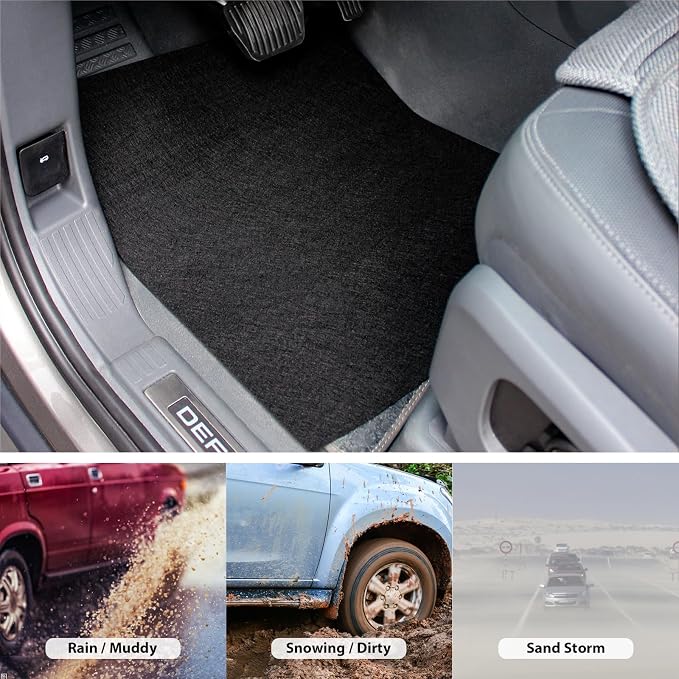 30 Pack Disposable Car Floor Mats,No Cleanup Needed Car Carpet, Waterproof Non-Slip Felt Automotive Floor Protectors, Universal Fit for Cars, SUVs, Trucks & Detailing