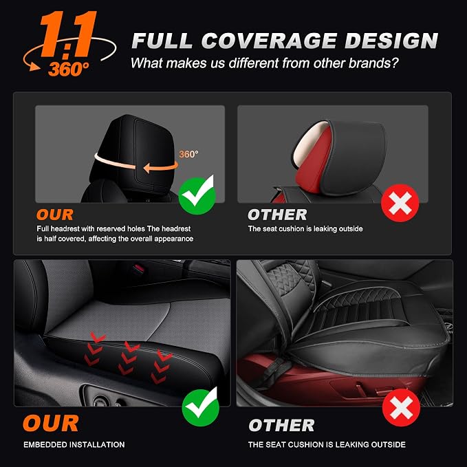 AOMSAZTO Custom Fit Seat Covers for Toyota 4Runner 2025 2026 | Full Set Faux Leather Car Seats Cover for 4Runner Accessories Black&Gray(5 Seats Model Only)