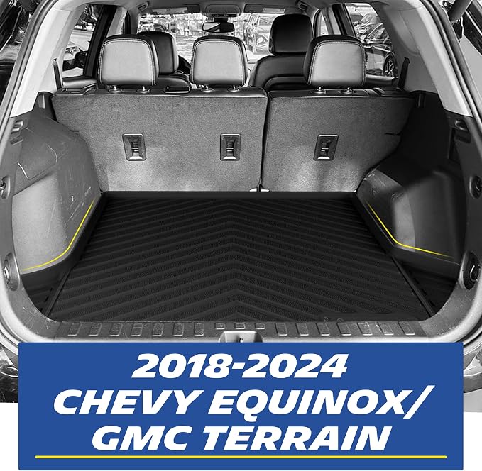 Michelin Vehicle Mats, All-Weather TPE Custom Fit Liner for 2018-2024 Chevy Equinox/GMC Terrain Gas (4 Piece), Not fit Equinox EV, Premier