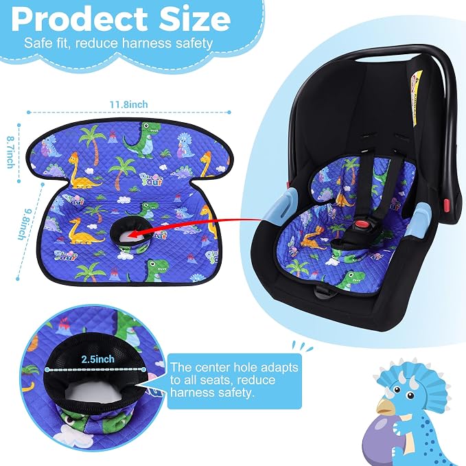 2 Pack Car Seat Protector for Potty Training, Waterproof Piddle Pad with 360° Leak-Proof & Non-Slip Backing, Portable Seat Cover for Toddler, Fits Car Seats Strollers High Chairs(Blue, 2PC)
