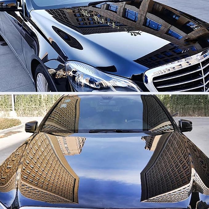Black Gold Car Wax with Pad Solid Auto Carnauba Cars Polish Cleaner Waxing | for Gloss Shine, Paint Ceramics Coating Repair Scratch & UV Protection for Black Cars 210g with Free Waxing Sponge, 7.41oz