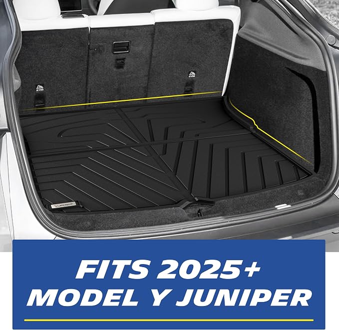 Michelin Vehicle Mat, All-Weather TPE Custom Fit Liner for Tesla Model Y 5 Seat Trunk Mats 2025-2027 (3 Piece), Elite