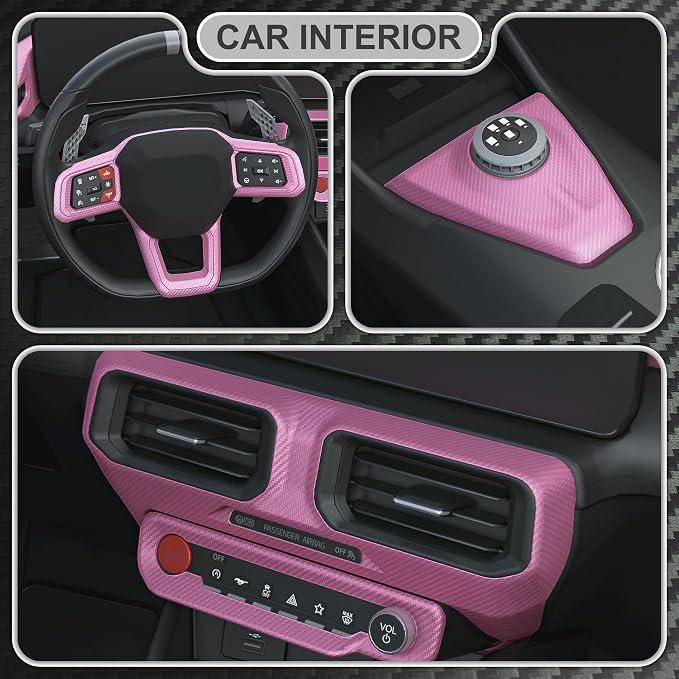 Lypumso 3D Pink Carbon Fiber Vinyl Wrap, Car Wrap Film Roll with Air-Release Technology for DIY Use, Car Auto Decal Exterior and Interior Wrapping Film, Vehicle Self Adhesive Sticker 1ft x 5ft