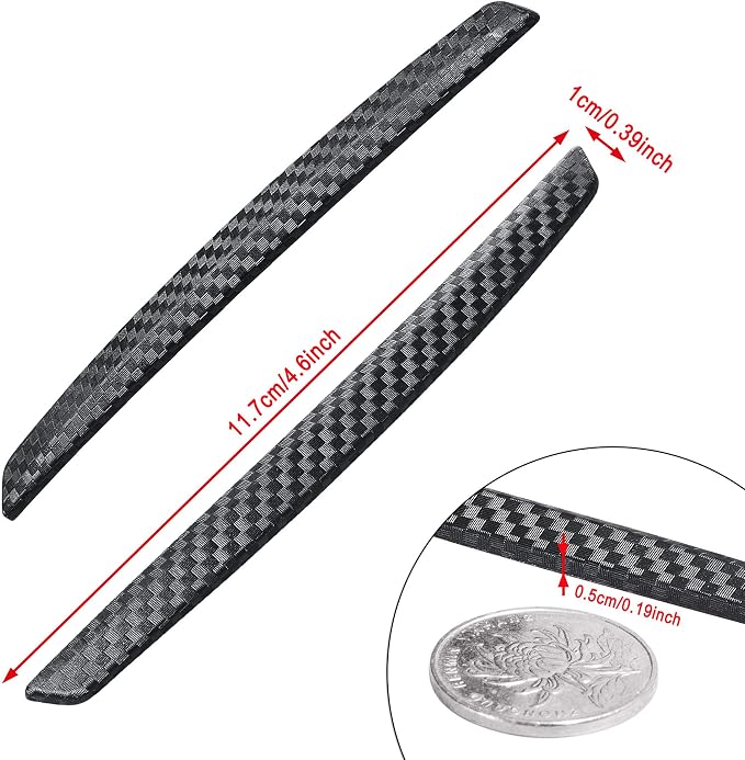 TOMALL 4 Pcs Car Door Anti-Collision Strip Door Edge Guards Anti-Rub Protector Trim Carbon Fiber Texture Car Door Corner Bumper Protector Anti-Scratch Universal for All Cars SUV (I)
