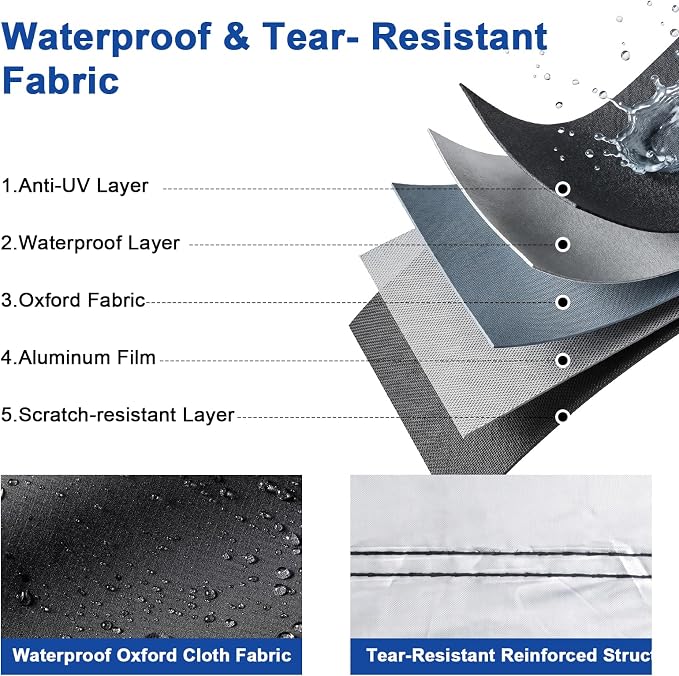 Favoto Car Cover Sedan for Automobiles Waterproof All Weather Protection | Outdoor Full Exterior Covers Breathable Universal Fit Sedan (194-208 in) for S-Class, Charger, Model S etc.