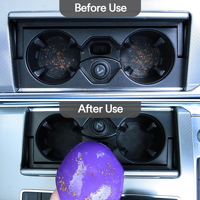 PULIDIKI Car Cleaning Gel Cleaning Putty Car Interior Cleaner Car Detailing Kit Car Cleaning Slime Car Cleaning Supplies Car Accessories Gifts for Men Women Purple