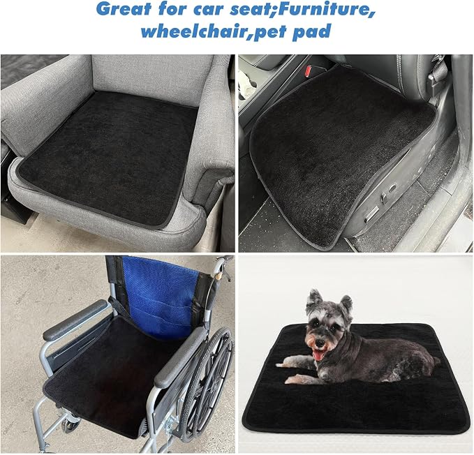 Waterproof Chair Pads for Incontinence,Seat Covers for Elderly, Patients, Kids,Pets-Chair Protectors Covers for Bed, Seat,Car Wheelchair,2 Pack