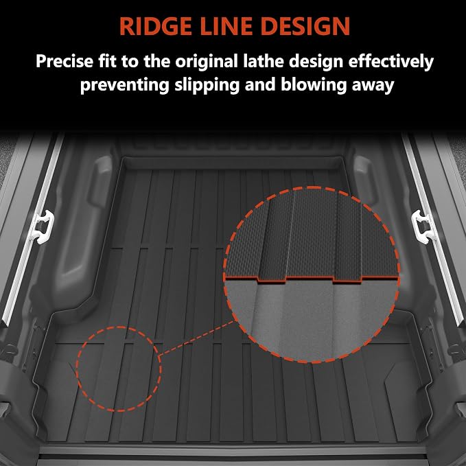 KARPAL Floor Mats Bed Mat for 2023-2026 Chevy Colorado/GMC Canyon Crew Cab, 5FT Truck Bed Liner All Weather TPE Custom Fit Floor Liners Full Set Car Accessories