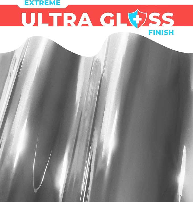 ColorFusion PPF by VViViD, Gloss GT Silver Dry Apply PPF Vinyl Car Wrap Roll 60ft x 5ft