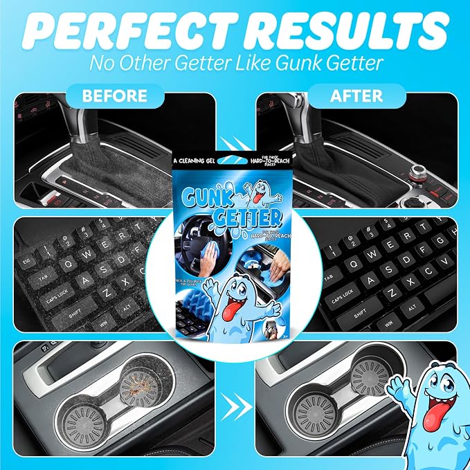 PeerBasics, Cleaning Gel for Those Hard to Reach Places, Automotive Cup Holder Electronic Keyboard Office, Slime Gel Cleaner Dust Crumb Removal (Resealable Pouch, Blue, 3oz)