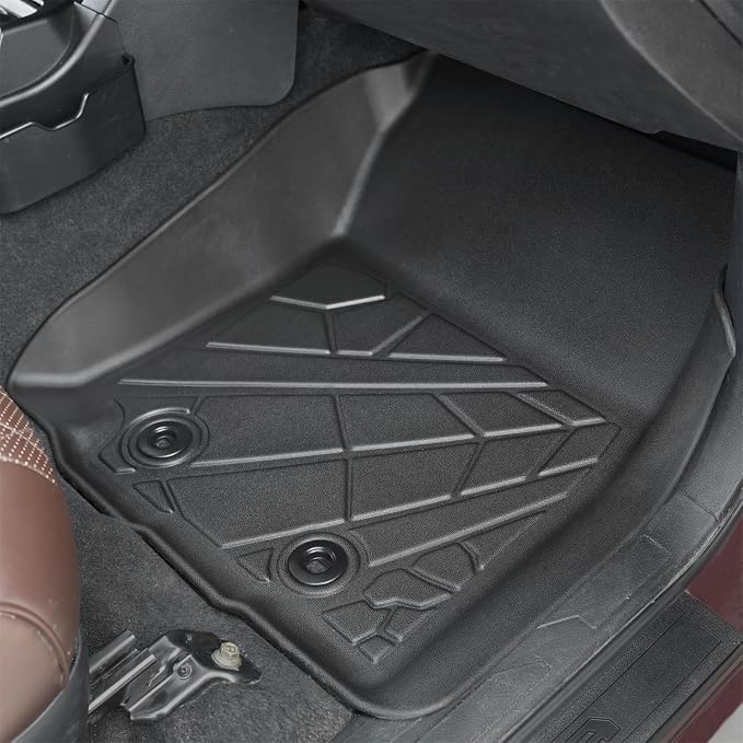 KARPAL Floor Mats Fit for Toyota Tacoma 2016-2023 Double Cab (Only Fit Automatic), Custom Fit All Weather TPE Floor Liners, 1st & 2nd Row Mat, Tacoma Accessories