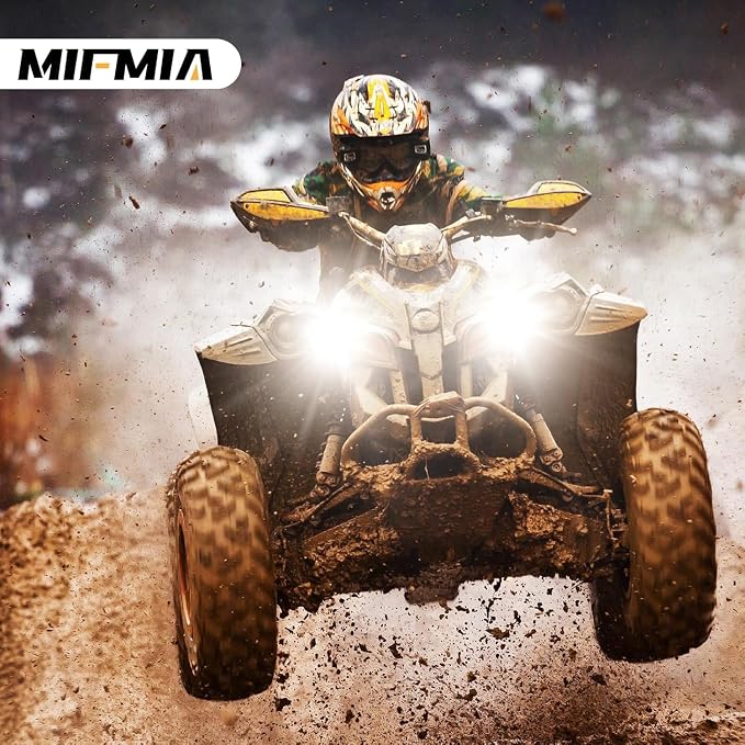 𝟫𝟢𝟢𝟩/𝖧𝖡𝟧 Bulbs 800% Brightness 40000LM 6500K White, Backup Non-Polarity Plug and Play with Fan, IP68 Waterproof Off-Road Lights, Pack of 2