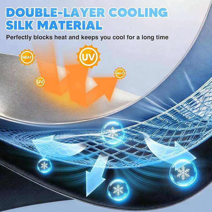 KUST Ice Crystal Sun Shade Umbrella for 2017-2026 Tesla Model Y/Juniper/Model 3/ Highland | Custom Fit Windshield Sunshade for Tesla | Foldable Sunshade with Bendable Handle | Blocks Heat & UV Rays
