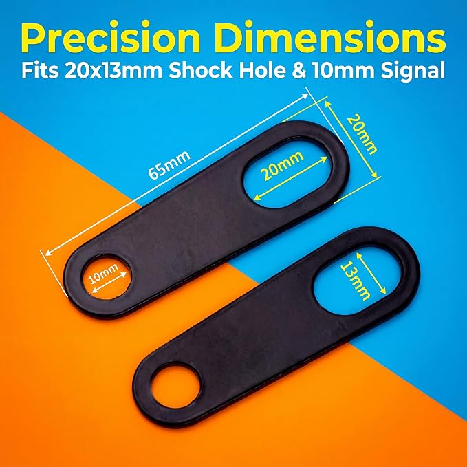 Motorcycle Turn Signal Relocate Brackets Black 2 Pack for Harley | Sturdy Shock Resistant Metal, Easy Relocate Mount, Fit Harley Bobber Cafe Racer Old School Motorbike