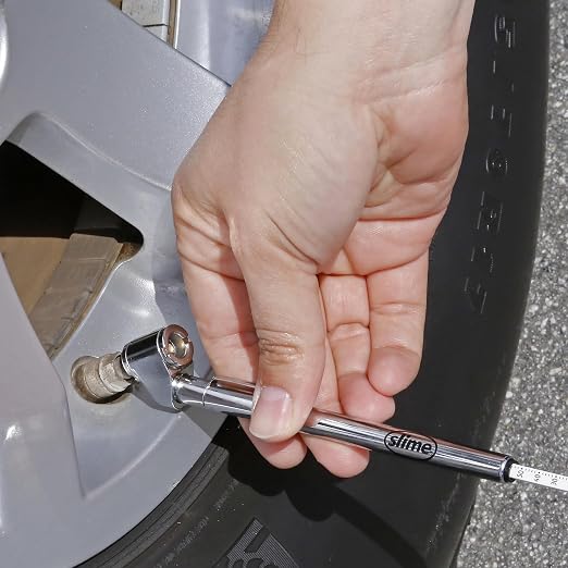 Slime 2016-A Tire Gauge, Dual Head, Pencil, 10-120 psi, includues Valve Extensions