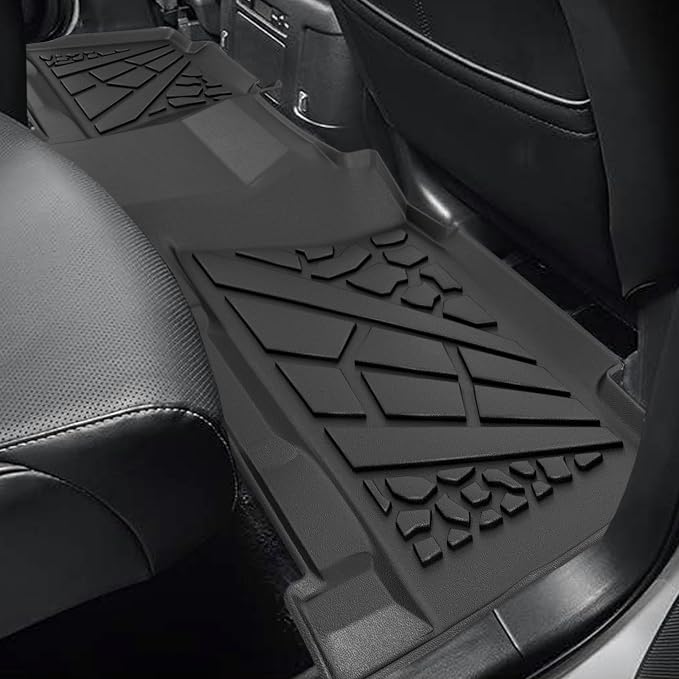 KARPAL Floor Mats for 1999-2007 Chevy Silverado/GMC Sierra 1500/2500/3500 Crew Cab / 2000-2006 Chevy Suburban/Cadillac Escalade/GMC Yukon XL, All-Weather TPE Custom Fit Floor Liners Car Accessories