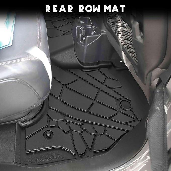 KARPAL Floor Mats & Truck Bed Mat for 2020-2025 2026 Jeep Gladiator JT, All Weather TPE Custom Fit Floor Liners Car Mats Accessories, Front & 2nd Row & Cargo Liner