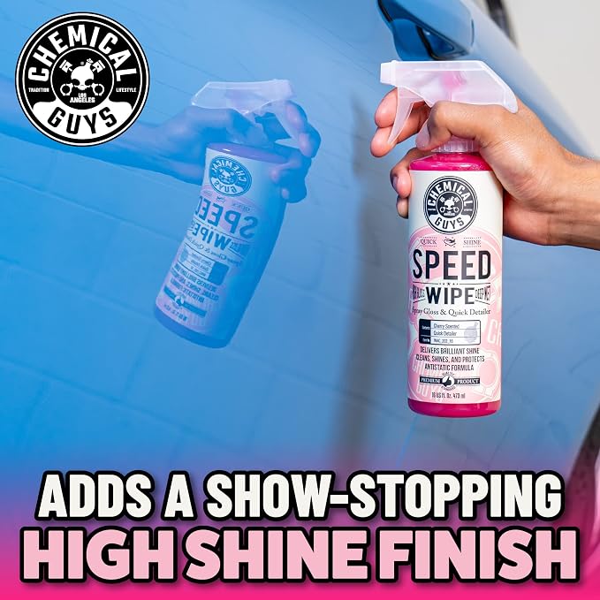 Chemical Guys, Speed Wipe Quick Detailer Spray, Gloss, Cherry, 1 Gallon | Spray-and-wipe detailer adds instant streak-free gloss on paint, glass, wheels and trim between washes, cherry