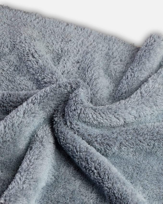 Adam's Borderless Grey Microfiber Towel (12pk) - Premium Ultra Soft Car Detailng Towel Cloths, 480gsm - Safe for Car Wash, Home Cleaning & Pet Drying Cloths (16 Inch x 16 Inch)