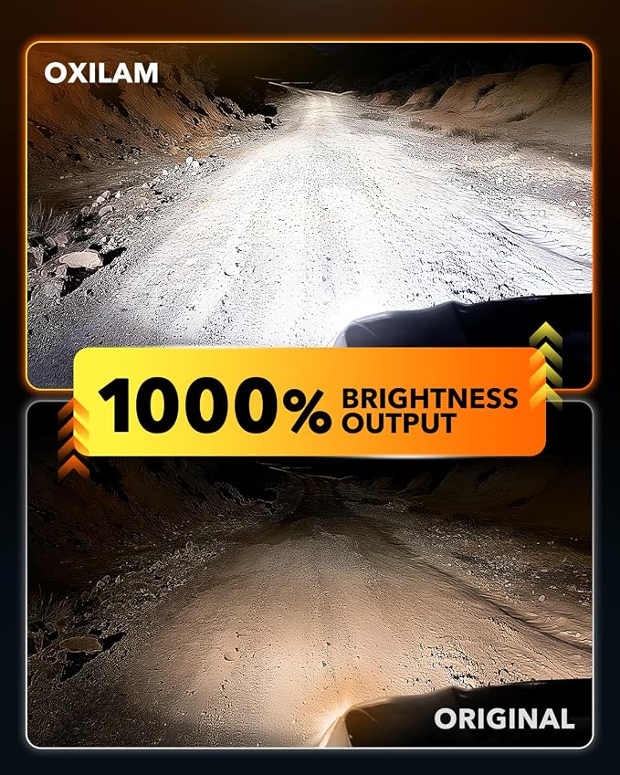 OXILAM New 9005 9006 LED Bulb Combo, HB-3 HB-4 90000LM 10X Ultra-Brightness, 3 Min Quick Installation, 60000H Longer Lifespan Driving Light, IP68 Waterproof, No Flicker, 99% Compatibility, 4PCS